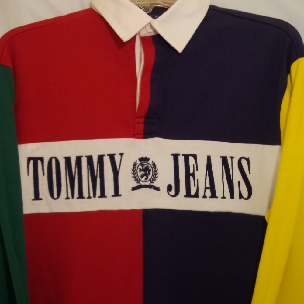 TOMMY HILFIGER COLORBLOCK POLO RUGBY SHIRT